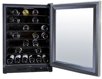 China Refrigerador de vino eléctrico del negro de cristal de la puerta botellas Stroage de 150 litros 52 proveedor