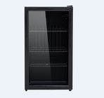 China Refrigerador integrado negro de las bebidas 90 litros, refrigerador delantero de cristal de la bebida compañía