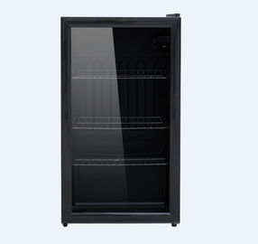 Refrigerador integrado negro de las bebidas 90 litros, refrigerador delantero de cristal de la bebida